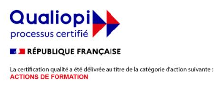 Qualiopi – processus certifié – République française – Actions de formation. Voir le certificat