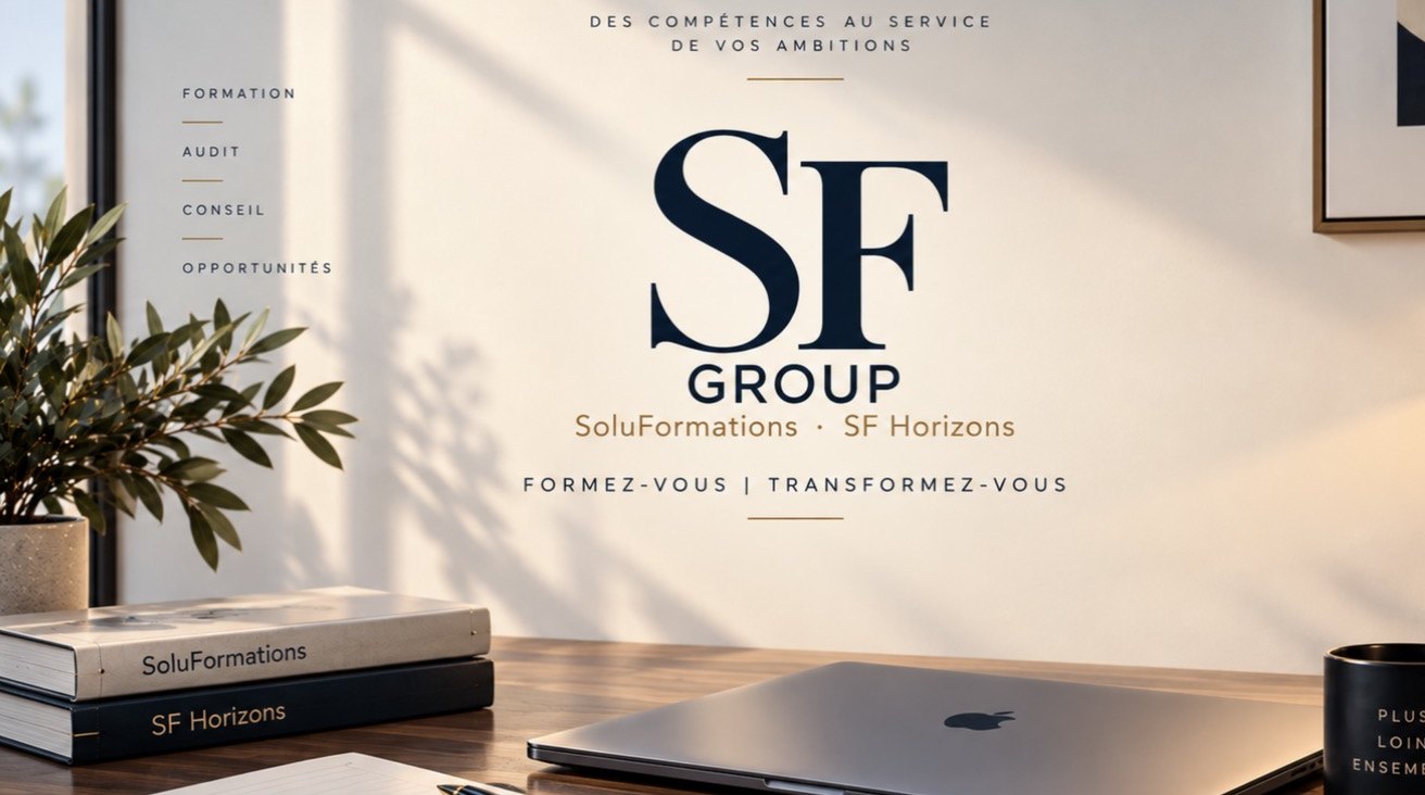 SF Group : SoluFormations et SF Horizons. Formation, audit, conseil, opportunités. Formez-vous, transformez-vous.